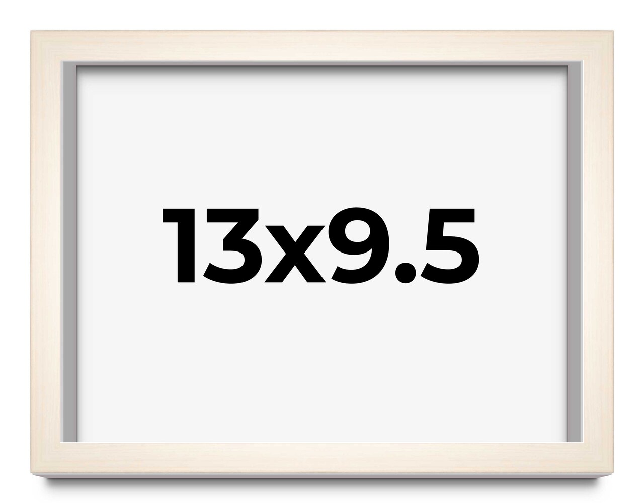 Photo Size Modernist White Picture Frame - UV Acrylic, Foam Board Backing, Hanging Hardware